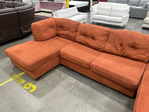 Ashley Burnt Orange Dual Chaise Sleeper Sectional