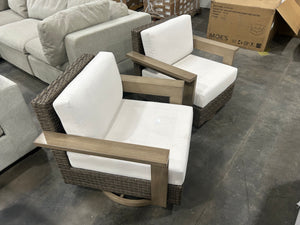 Agio Juniper 2-Piece Outdoor Patio Swivel Glider Chairs