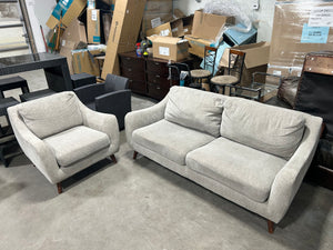 Gray MCM Sofa & Chair Set