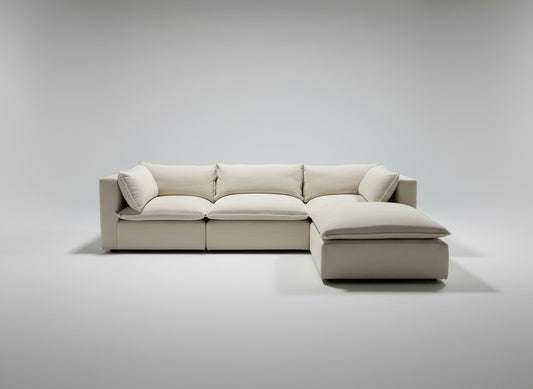 Joybird Off-White Bouclé Haine Sectional