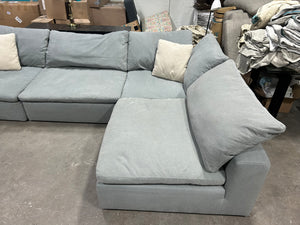 4-Pc Modular Light Gray Cloud Sectional