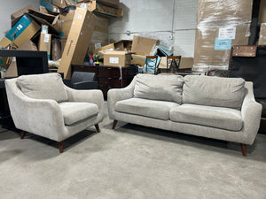 Gray MCM Sofa & Chair Set