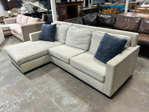 West Elm Light Gray 2-Pc Henry Sectional
