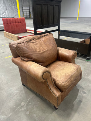 Leather Master Full-Grain Leather Arm Chair