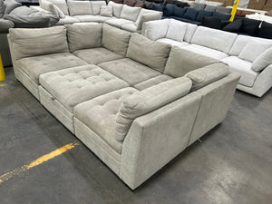 Thomasville Tisdale 6-Piece Modular Sectional w/Storage Ottoman (Taupe)