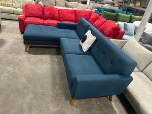 Modway Engage Teal MCM Chaise Sectional