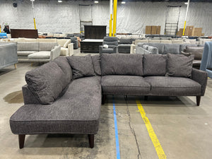 Contemporary Dark Gray Chaise Sectional