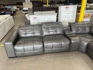 Aiden & Ivy 6-Piece Leather Power Reclining Sectional