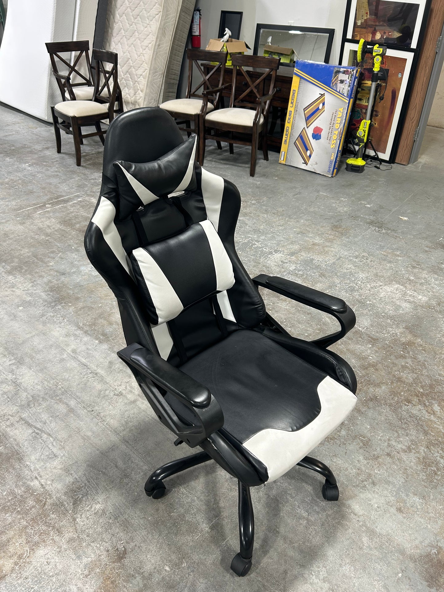 Black Leather Gaming Chair