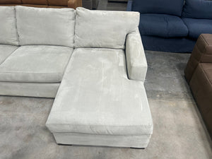 Crate & Barrel 2-Pc Axis Chaise Sectional (Douglas Ice)