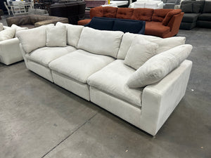Living Spaces 3-Pc Zone Modular Cloud Sofa (Cream)