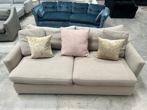 Crate & Barrel 83” Lounge Deep Sofa (Beige)
