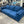 90'' Blue MCM Sofa