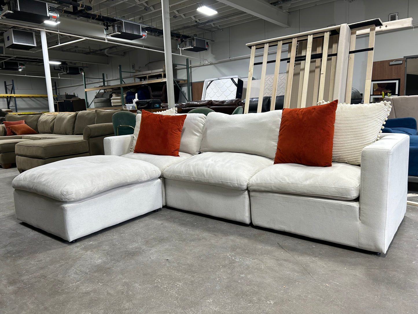 4-Pc Modular Sky Grey Cloud Sectional