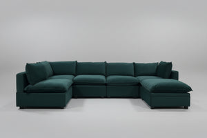 Albany Park Kova Modular U-Shape Sectional (Dark Teal)