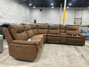Gilman Creek Simms Power Reclining Sectional w/Power Headrests