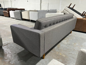 Gray Tufted MCM Sofa