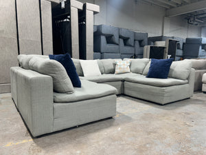 5-Pc Modular Light Gray Cloud Sectional