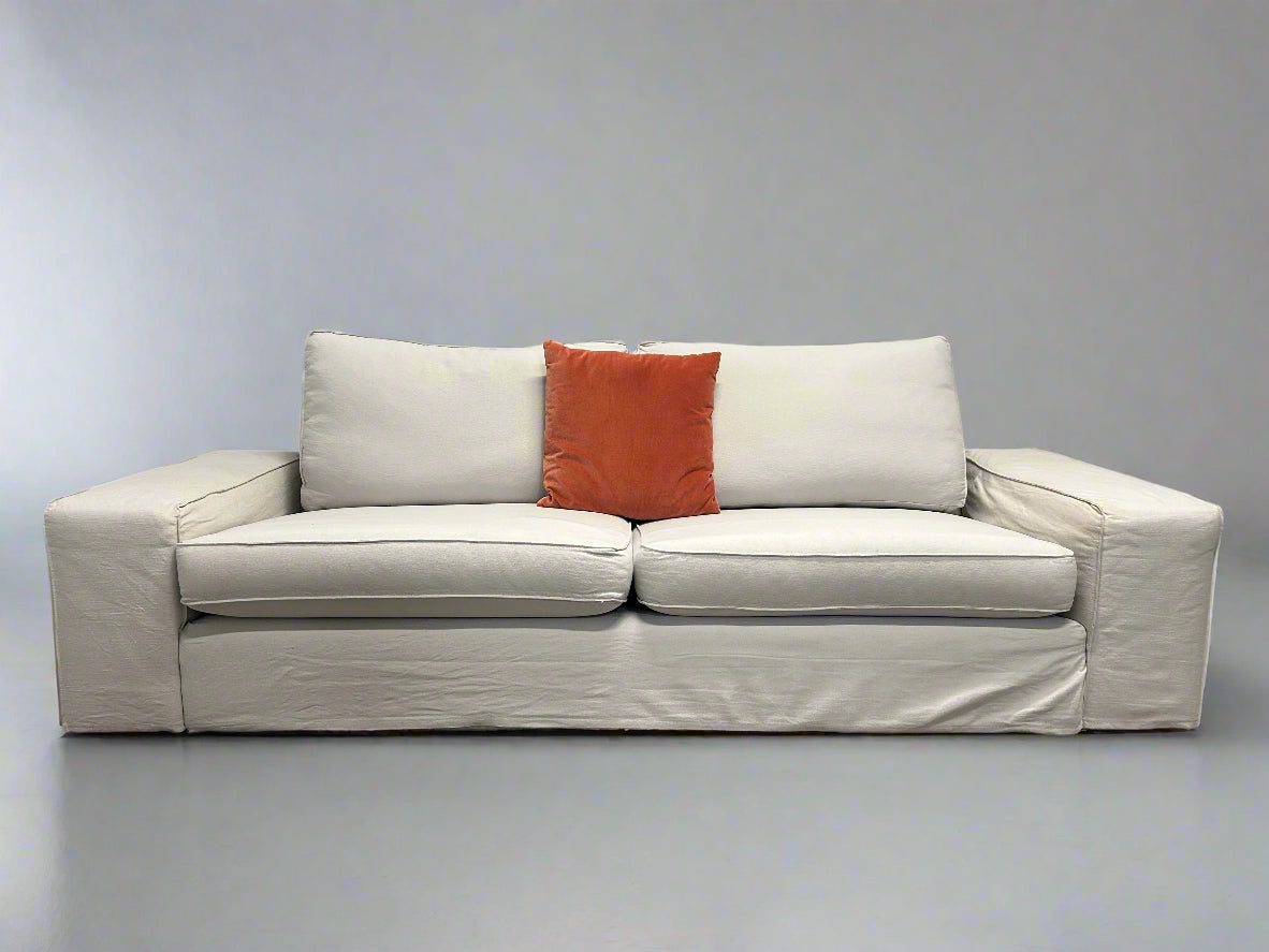 IKEA Sky Grey Kivik Sofa w/ Custom Slipcovers