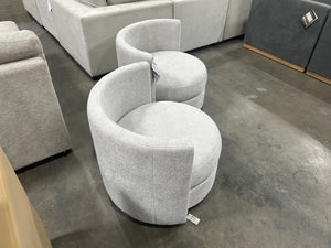Davos 2-Pack Fabric Chairs - Gray