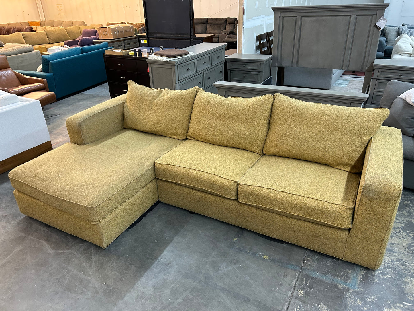 Yellow Chaise Sectional