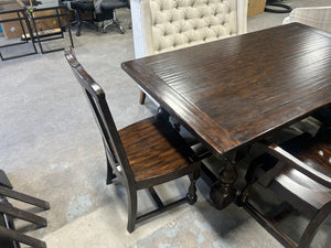 Pottery Barn 6-Pc Dark Brown Benchwright Dining Set