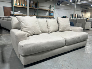 Contemporary Light Gray Oversize Sofa w/Pillows