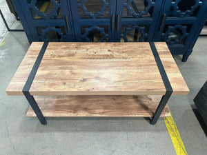 Industrial Wood & Metal Coffee Table