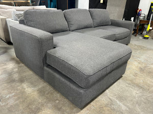 Contemporary 2-Pc Gray LAF Chaise Sectional