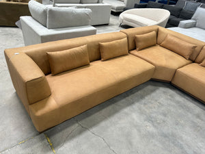 *Brand-New* Moe’s Home Clove Leather L-Shaped Sectional
