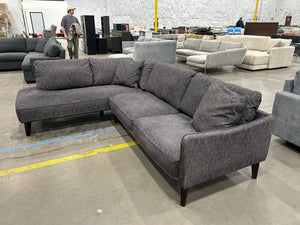 Contemporary Dark Gray Chaise Sectional
