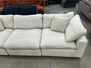 Living Spaces 3-Pc Zone Modular Cloud Sofa (Cream)