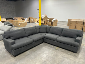 Z Gallerie Dark Gray L-Shaped Sectional