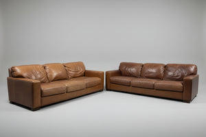 Italian Leather Cognac Tan 2-Pc Durango Sofa Set