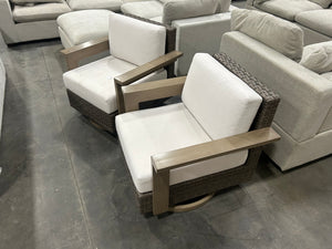 Agio Juniper 2-Piece Outdoor Patio Swivel Glider Chairs