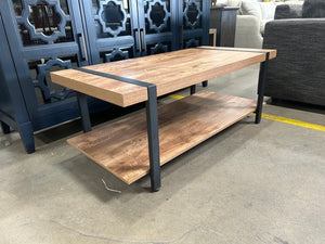 Industrial Wood & Metal Coffee Table