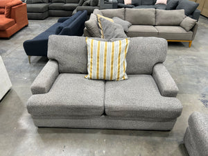 Gray Chenille Oversize Sofa & Loveseat Set