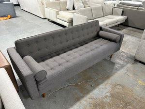 Gray Tufted MCM Sofa