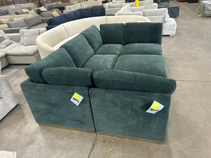 Henredon Murphy Fabric 6-Piece Sectional w/Ottoman (Green)
