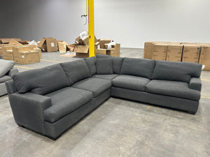 Z Gallerie Dark Gray L-Shaped Sectional