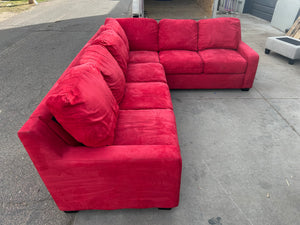 Scandinavian Designs Red Trieste Sleeper Sectional