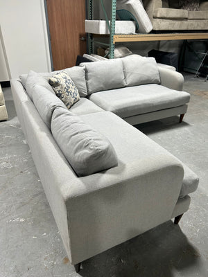 Ravine Home Light Blue MCM Corner Sectional