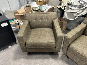 3-Pc Contemporary Taupe Sofa & Chair Set