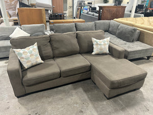 Contemporary Taupe Reversible Chaise Sectional
