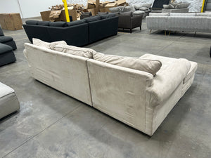 Cream 2-Pc Microfiber Chaise Sectional