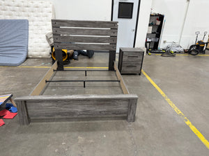 Queen Ashley Bed Frame and Nightstand
