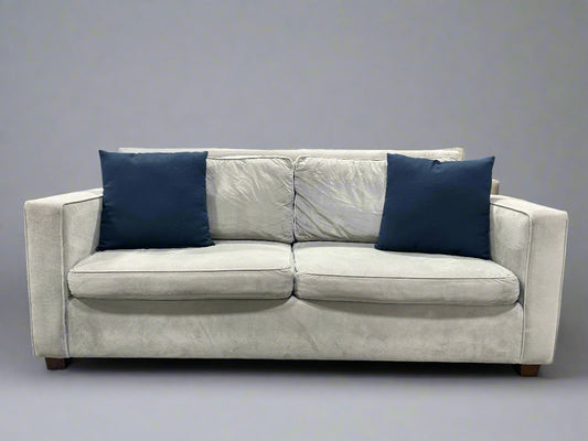 West Elm Sky Grey Velvet 76” Henry Sofa
