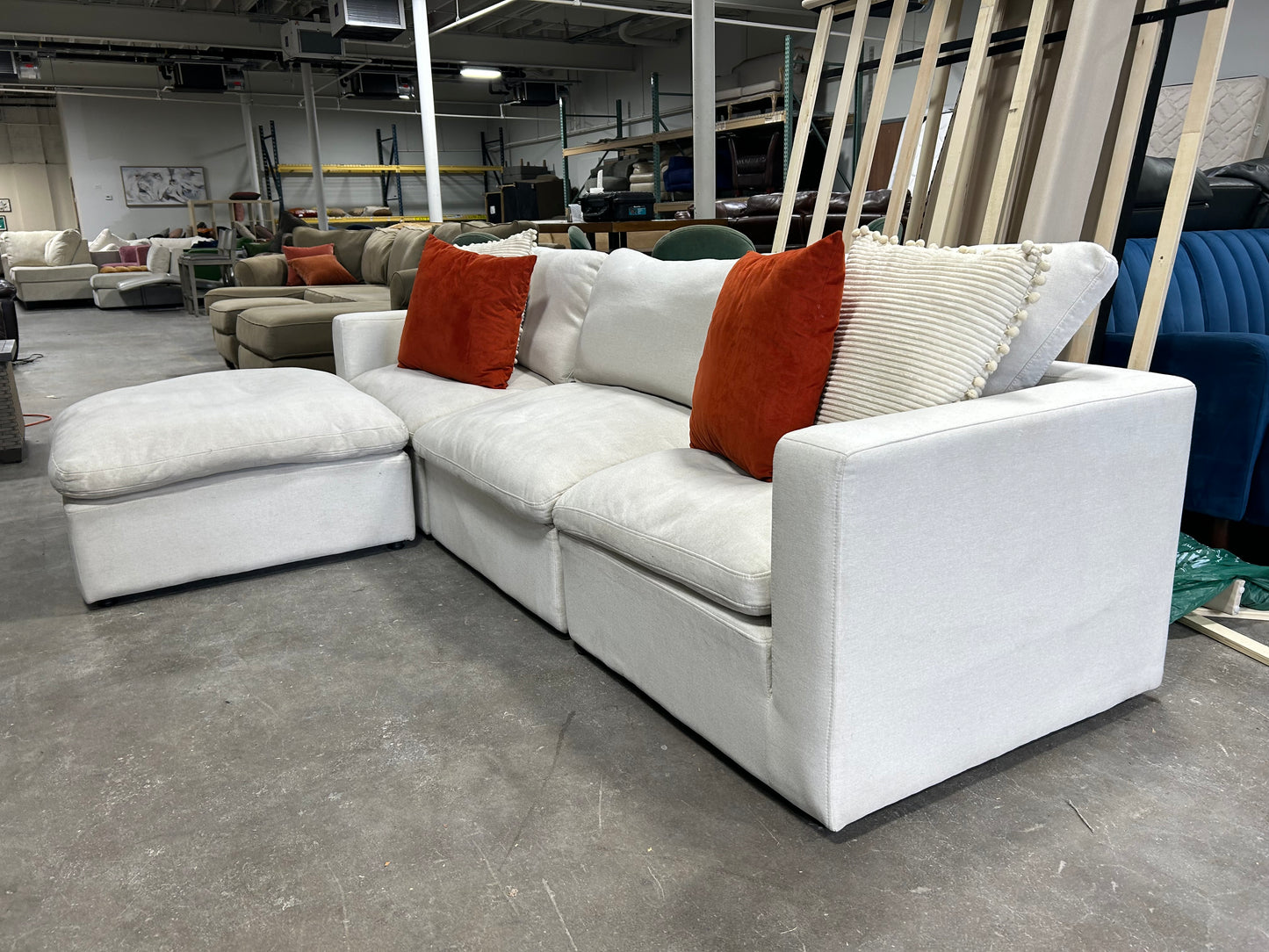 4-Pc Modular Sky Grey Cloud Sectional