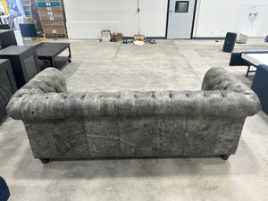 Arhaus Berwick Leather Chesterfield Sofa (Banks Mink)