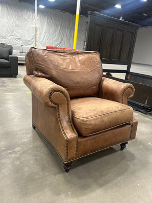 Leather Master Full-Grain Leather Arm Chair